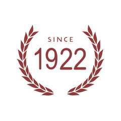 Since 1922 year symbol