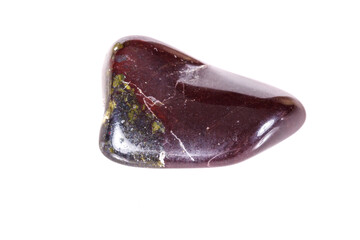 Macro mineral stone jasper on a white background