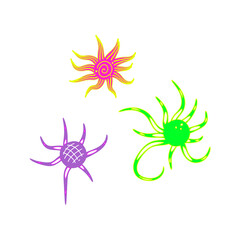 virus cartoon colorful vector illustration