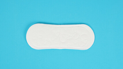Hygienic daily panty liner isolated on blue background. no people.