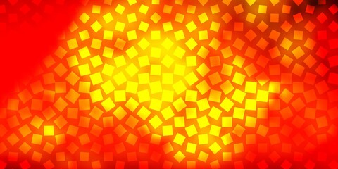 Dark Orange vector background with rectangles.