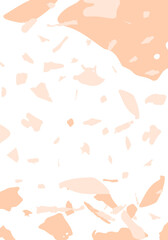 Terrazzo modern abstract template. Orange texture