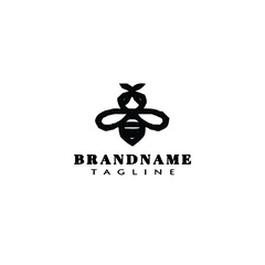 bee logo icon design template vector illustration