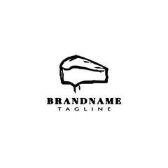 slice cake logo design template icon vector illustration