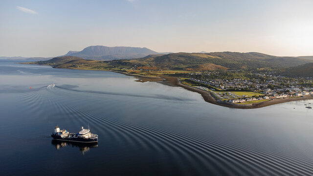 The seafront at Ullapool in the Western Highlands of Scotland, UK
