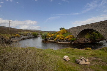 Fototapeta na wymiar The River Dionard in the Scottish Highlands, UK