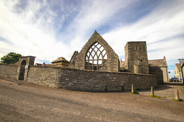 The ruins of the Old St Peters Church in Thurso, Scottish Highlands, UK
