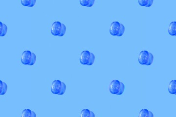 Blue caramel Candy seamless pattern