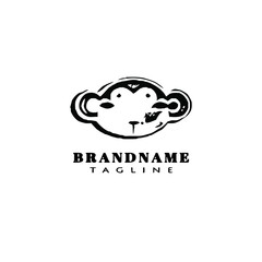 monkey logo icon design template vector