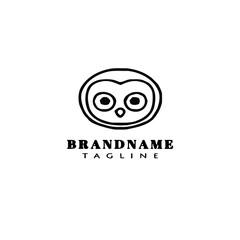 owl logo icon design template vector