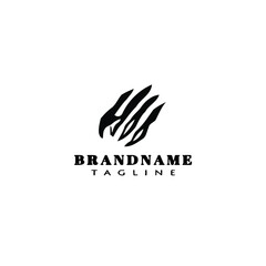 scratch mark logo cute icon design template vector illustration