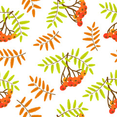 seamless pattern with autumn leaves