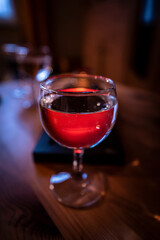 Glass of red wine