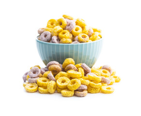 Colorful cereal rings.