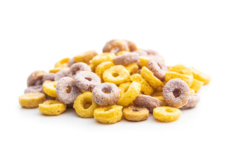 Colorful cereal rings.