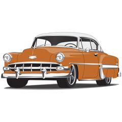 1950/s Vintage Classic Car Illustration