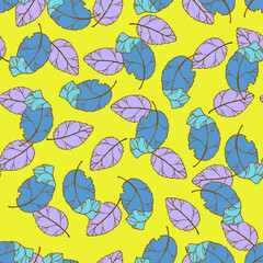 seamless pattern floral with  leaves.vector illustration