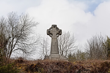 Irish cross on the German military cemetery in Glencree, Wicklow, Ireland