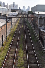 Fototapeta premium railway in the city