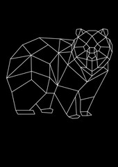 BEAR LOW POLY BACKGROUND ANIMALS WILD NATURE 