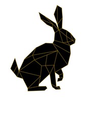 RABBIT LOW POLY BACKGROUND ANIMALS WILD NATURE 