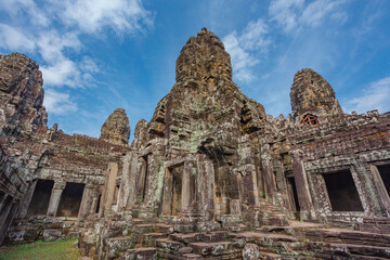 Fototapeta na wymiar Bayon temple, Angkor Thom, Angkor, Siem Reap province, Cambodia, Asia