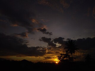 Fototapeta na wymiar time lapse sunset