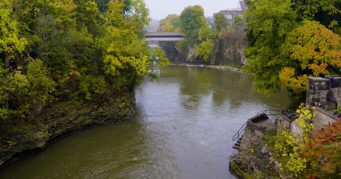 Fall colours in Fergus Ontario Canada in the Township of Centre Wellington