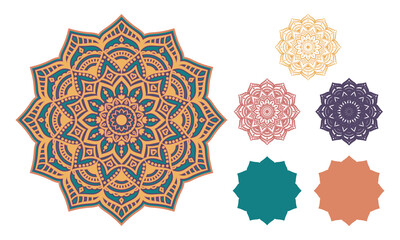 3d Layered Mandala SVG. Mandala Multilayer Cut File, Five layers. Multilayer elements for paper cutting or machine cutting– 3d SVG Flowers