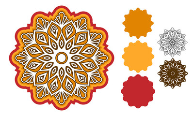 3d Layered Mandala SVG. Mandala Multilayer Cut File, Five layers. Multilayer elements for paper cutting or machine cutting– 3d SVG Flowers