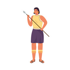 male aborigin with spear