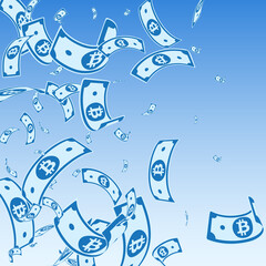 Bitcoin, internet currency notes falling. Random B