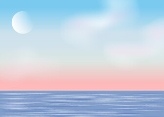 Naklejka na ściany i meble 幻想的な海の背景