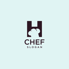 Fototapeta premium Letter H Chef Logo , Initial Restaurant Cook Vector Design art