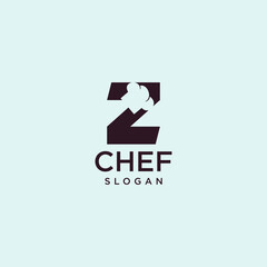 Letter Z Chef Logo , Initial Restaurant Cook Vector Design art