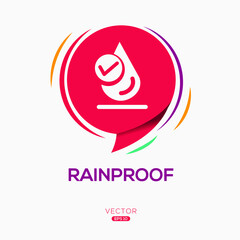 Creative (Rainproof) Icon ,Vector sign.