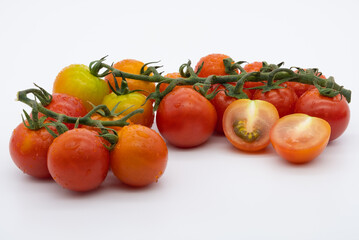 Fresh tomato isolated on white background.