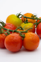 Fresh tomato isolated on white background.