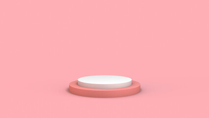 Mockup with geometric shape on abstract background. Empty pedestal for product display. 3D render.