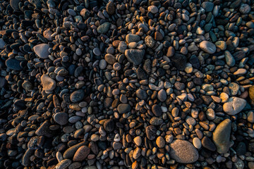 Beach stones as a background