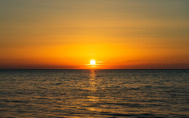 Naklejka na ściany i meble Sunset over the Black sea