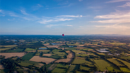 Drone Photo Of Hot Air Balloon over 