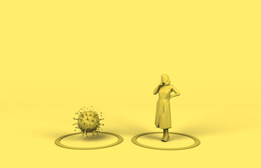 Social Distancing.  Covid-19. Health care concept.