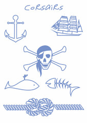 illustration of a pirate theme