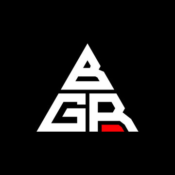 BGR triangle letter logo design with triangle shape. BGR triangle logo design monogram. BGR triangle vector logo template with red color. BGR triangular logo Simple, Elegant, and Luxurious Logo. BGR 