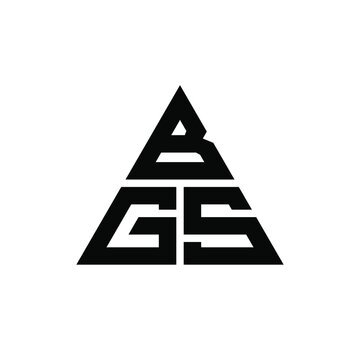 BGS triangle letter logo design with triangle shape. BGS triangle logo design monogram. BGS triangle vector logo template with red color. BGS triangular logo Simple, Elegant, and Luxurious Logo. BGS 