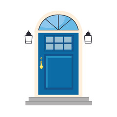 blue front door