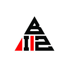 BIZ triangle letter logo design with triangle shape. BIZ triangle logo design monogram. BIZ triangle vector logo template with red color. BIZ triangular logo Simple, Elegant, and Luxurious Logo. BIZ  - obrazy, fototapety, plakaty