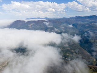 Aerial view of Iskar river Gorge near village of Milanovo, Bulgaria