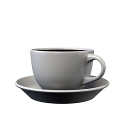Coffee cup isolated on white background. 3d illustration.